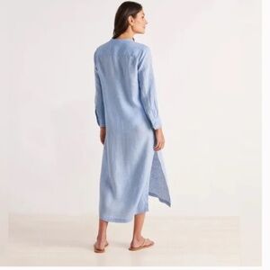 Vineyard Vines Women’s Linen Button-Down Midi Cover-Up Dress Sz XL NWT
